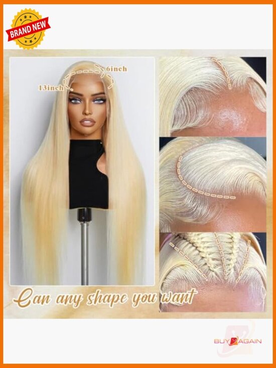 30 Inch 613 Lace Front Wig Human Hair Straight 13x6 HD Lace Pre Plucked 200 main image 4